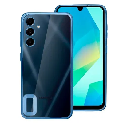 Cooles blaues Metallkanten-Case für Samsung Galaxy A16 / A16 5G