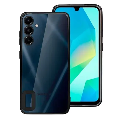 Coole schwarze Metallic-Randhülle für Samsung Galaxy A16 / A16 5G