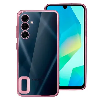 Cooles rosa Metallrand-Case für Samsung Galaxy A16 / A16 5G