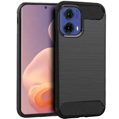 Cooles Carbon Black Case für Motorola Moto G85 5G