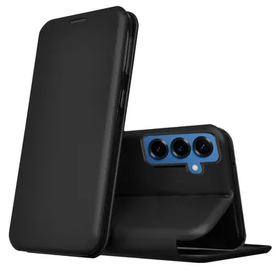 Cooles Flip Cover Elegance Schwarzes Case für Samsung Galaxy S24 Plus / S25 Plus