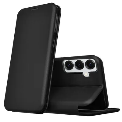 Cooles Flip Cover Elegance Schwarzes Case für Samsung Galaxy S24 / S25