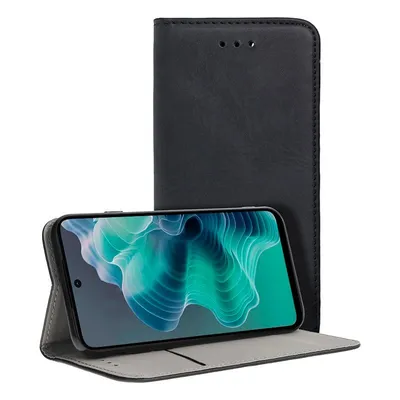Coole Flip Cover Hülle für Motorola Moto G35 5G Glattes Schwarz