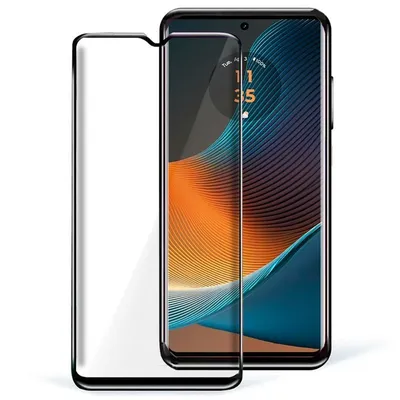 Cooler Displayschutz aus gehärtetem Glas für Motorola Edge 50 Fusion Curved Clear