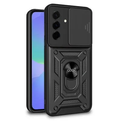 Coole Hülle für Samsung Galaxy A36 5G, Hartring, Schwarz