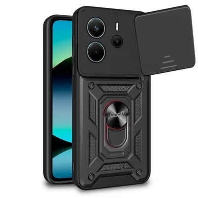 Coole Hülle für Xiaomi Redmi Note 14 Hard Ring Schwarz