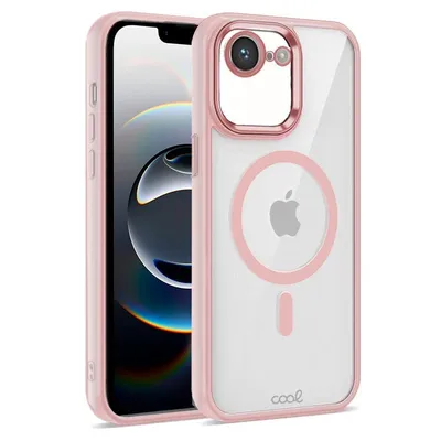 Cool Magnethülle für iPhone 16e / iPhone 17e, pinkfarbener Rand