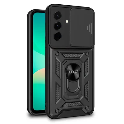 Coole Hülle für Samsung A266 Galaxy A26 5G, Hartring, Schwarz