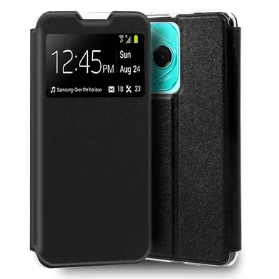 COOL Flip Cover Case für Honor 400 Lite Glatt Schwarz
