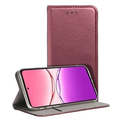 Handyhülle Cool Flip Cover Bookcase Kunstleder TPU Burgunderrot Rundumschutz für OPPO A5 4G 5G A5m