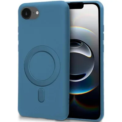 Handyhülle Cool Magnetisch Stoßfest Silikon Blau für iPhone 16e