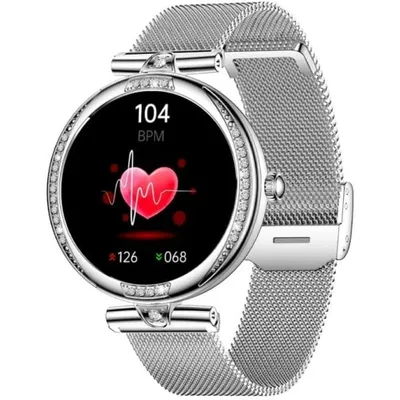 Cool Monaco Bluetooth 50mm AMOLED Silber Zwei Armbänder Telefonfunktion Gesundheit