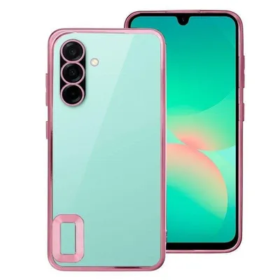 Handyhülle Cool Transparent Metallrahmen Rosa für Samsung Galaxy A26 5G A17