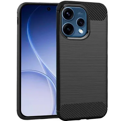 Funda fur Handy Cool Carbon Effekt Stoßfest TPU Schwarz fur OPPO Reno15 5G