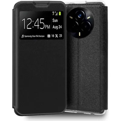 Funda für Handy Cool Flip Cover Buchtyp Kunstleder Schwarz Stoßfest für Realme 14 Pro 5G