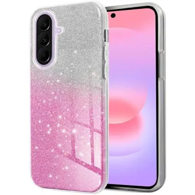 Funda für Handy Cool Glitter Bicolor Kunststoff Rosa Stoßfest für Samsung A376 Galaxy A37 5G