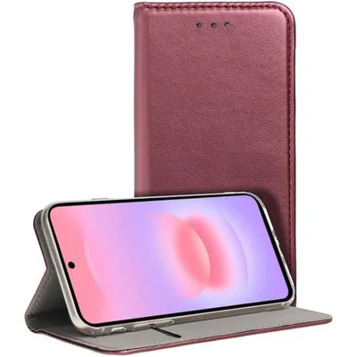 Funda COOL Flip Cover Liso Burgundy Kunstleder Lila für Samsung A376 Galaxy A37 5G