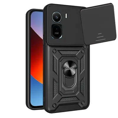 Carcasa COOL Hard Ring Schwarz für Xiaomi REDMI A7 Pro mit Magnetfunktion