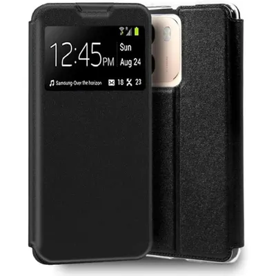 Funda COOL Flip Cover Typ Buch Kunstleder Schwarz für Oppo A6 / A6 5G