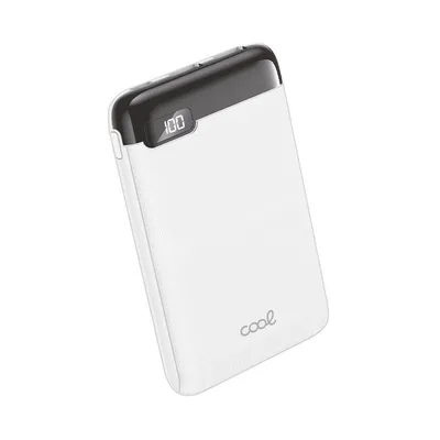 Coole externe Akku-Powerbank 5000 mAh Display 10W Weiß