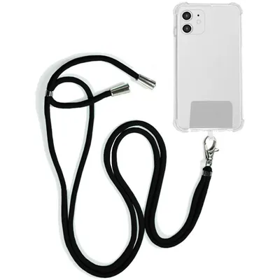 Cooles schwarzes Universal-Hängeband mit Karte für Smartphone