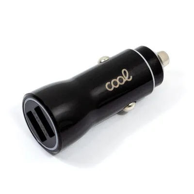 Cooles universelles Dual-USB-2.4A-Autoladegerät Schwarz