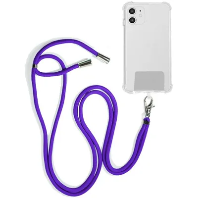 Cooles violettes Universal-Lanyard zum Aufhängen mit Karte für Smartphone