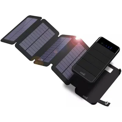 Powerbank Cool 8434847080482 Solar 10000 mAh 4 USB schwarz