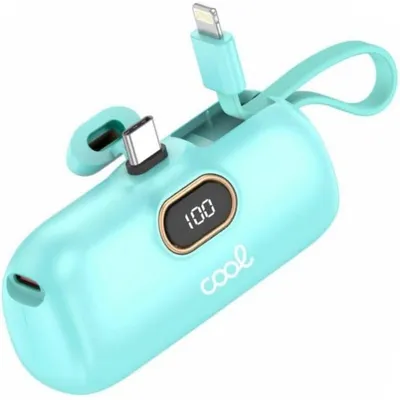 Powerbank Cool Capsule 5000 mAh Blau LED Digitalanzeige Kompakt