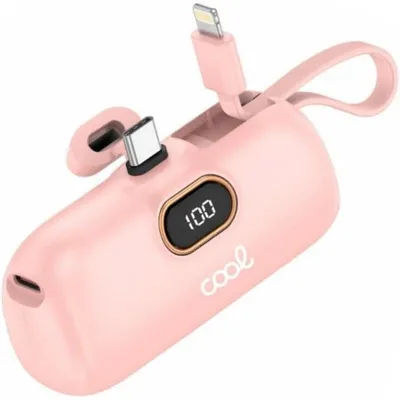 Powerbank Cool Capsule Rosa 5000 mAh LED Digitalanzeige