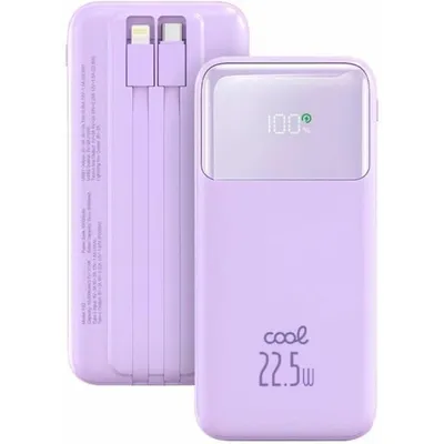 Powerbank Cool Pocket 10000 mAh 22.5W Violett Schnellladung