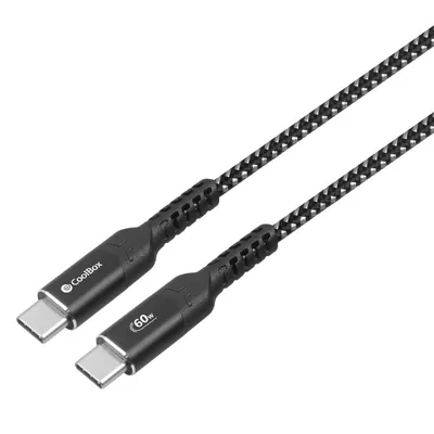 CoolBox COO-CAB-UC-60W USB-C auf USB-C PD-Kabel 60W QC4.0 1,2m