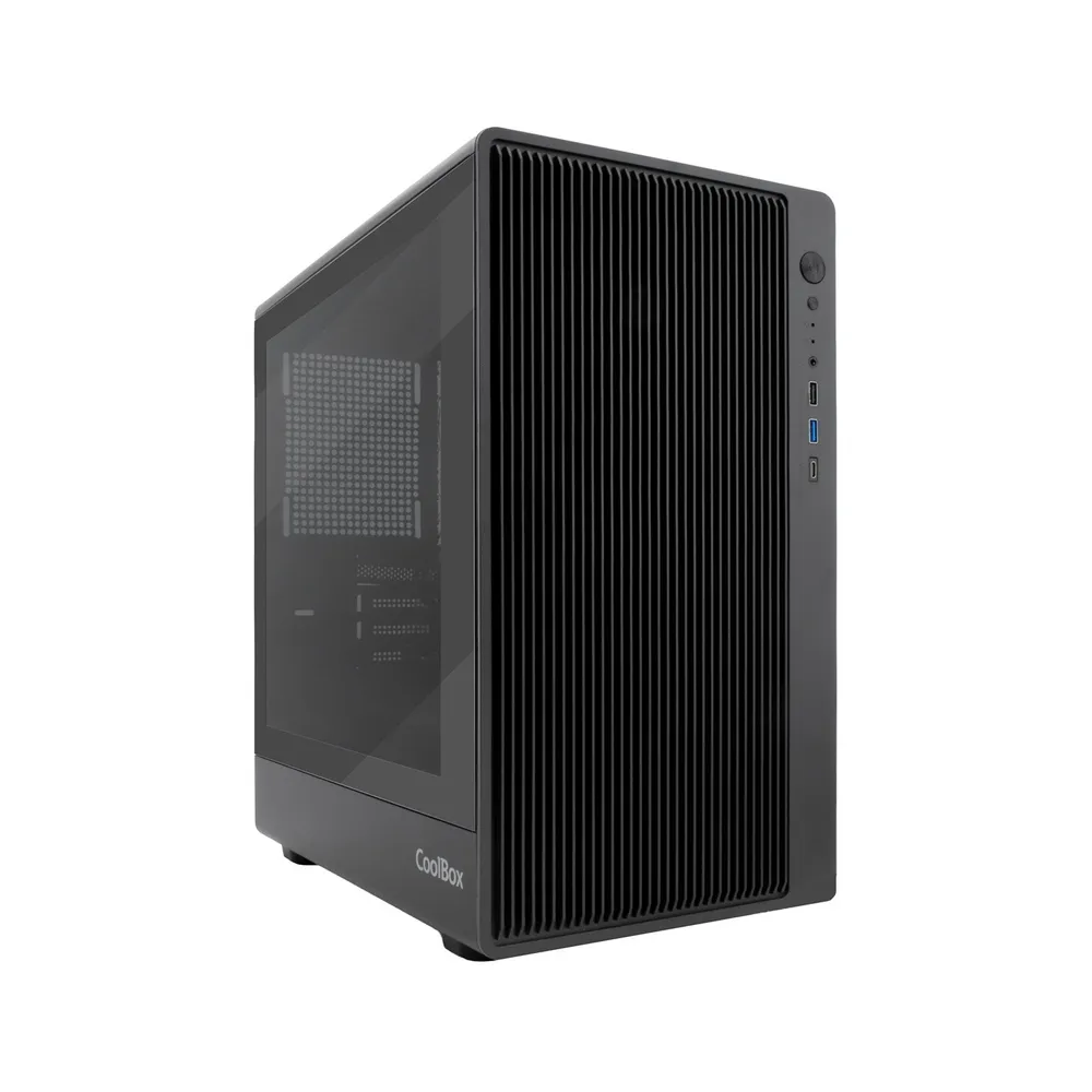PC-Gehäuse Micro ATX CoolBox GM350 DarkFace USB-C 3.2 Gen1 Rauchglas