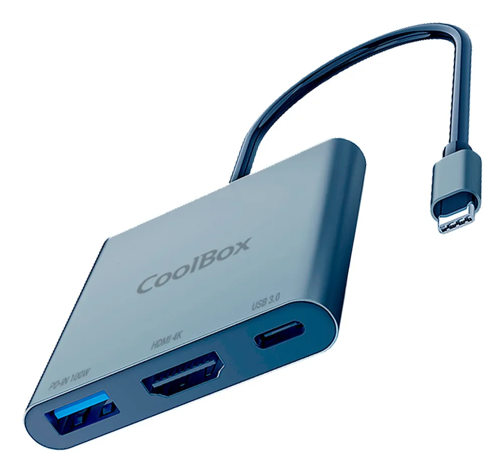 Dockingstation CoolBox MINIDOCK C31 USB-C HDMI 4K Power Delivery Aluminium