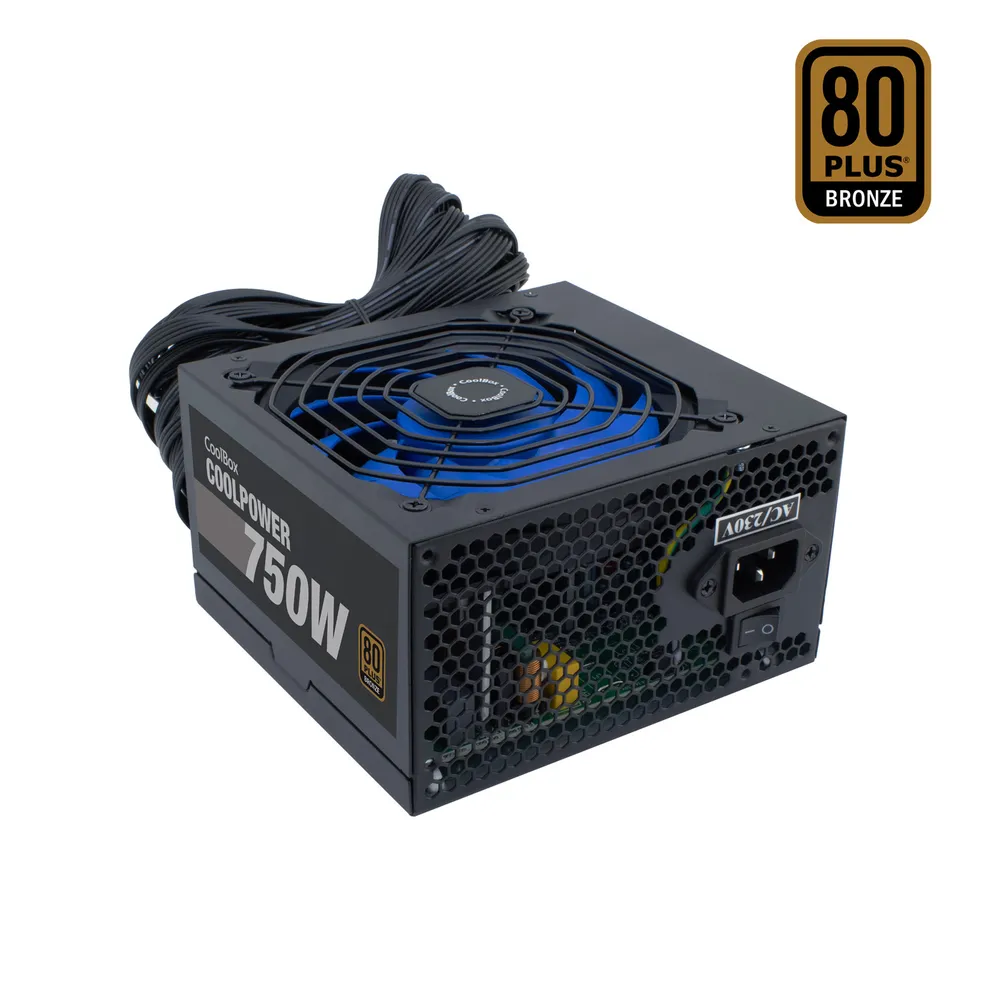 Coolbox Coolpower Netzteil 650 W, Effizienz 88 %, 80 Plus Bronze