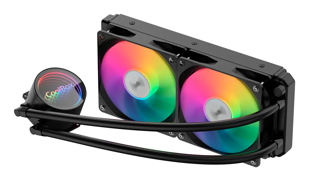 CoolBox Infinite Liquid240 Wasserkühlung 240mm ARGB 2 Lüfter PWM-Steuerung