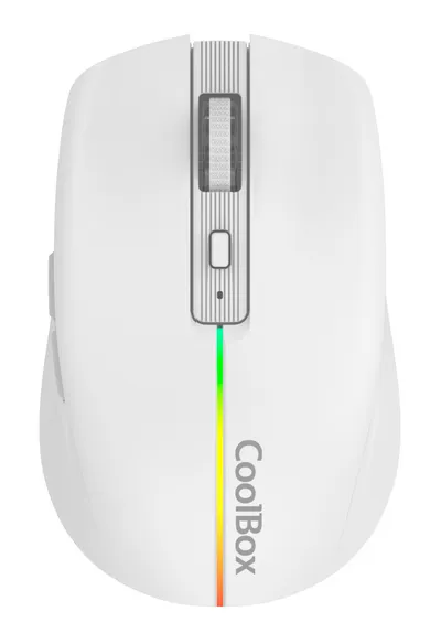 CoolBox GAMING RATON W01 Drahtlos 1600DPI Weiß RGB Silent-Click