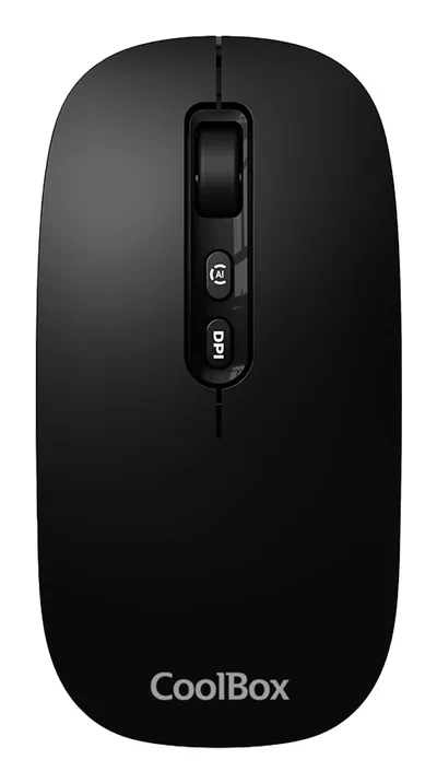 Maus CoolBox W02 IA Wireless RF+Bluetooth 1600DPI Schwarz Copilot SilentClick Aufladbar