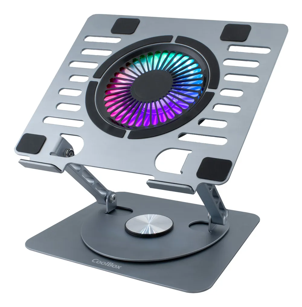 Kühlbasis Coolbox CoolAir 1VRGB mit Lüfter und RGB-Beleuchtung für Laptops bis 17 Zoll