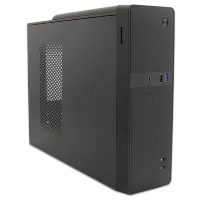 CoolBox T310 Slim MATX USB-C Schwarz + 500W Netzteil