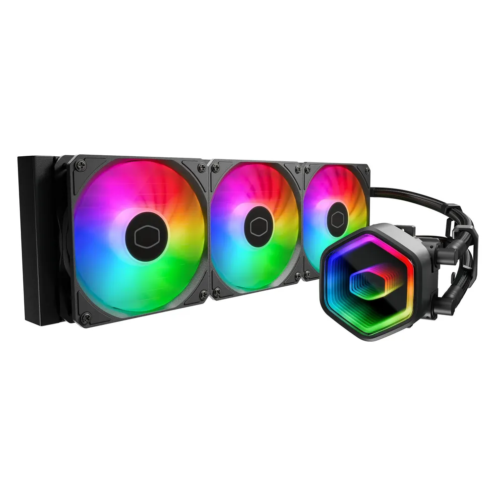 Wasserkühlung Cooler Master Sockel AM4 360mm MasterLiquid 360 Core II ARGB Multicolor-LED