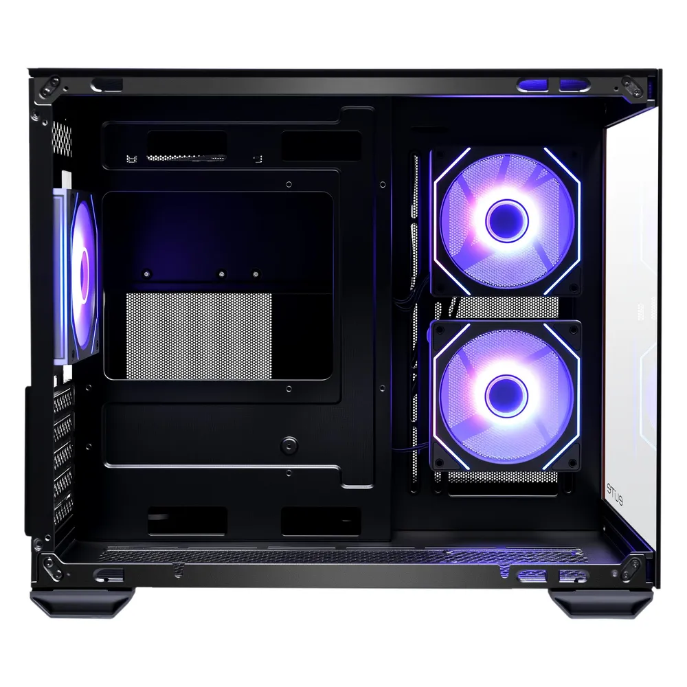 PC-Gehäuse Cooler Master Elite 481 Wood Mini Tower Schwarz ITX mATX RGB Glas