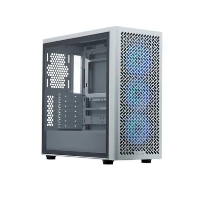 PC-Gehäuse Cooler Master Elite 502 Weiß Midi Tower RGB Glas Gaming