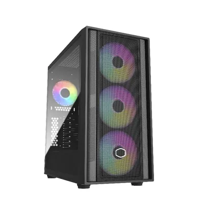 Cooler Master MasterBox 600 ATX Tower 3x140mm RGB gehärtetes Glas schwarz
