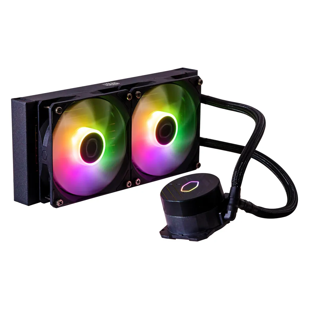 Flüssigkeitskühlung Cooler Master MasterLiquid 240L Core ARGB 240mm 2 Lüfter Multi-LED
