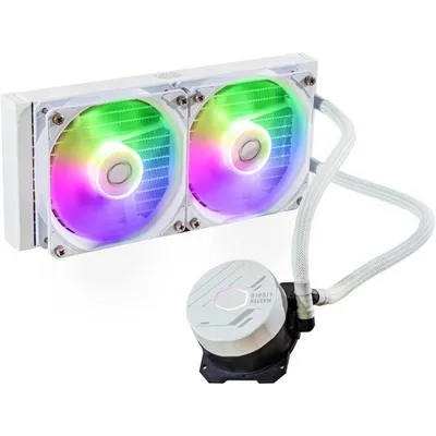 Flüssigkeitskühlung Cooler Master MasterLiquid 240L Core ARGB 240mm 2 Lüfter Weiß