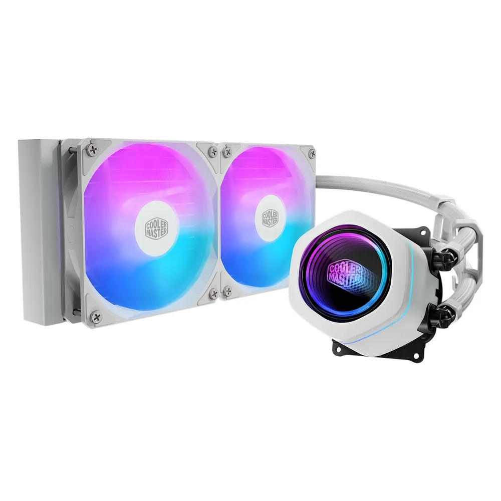 Refrigeración Líquida Cooler Master MasterLiquid Core Nex 240mm 2 Lüfter ARGB Weiß