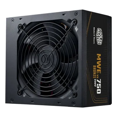 Cooler Master 750W Netzteil 80 Plus Bronze Zertifizierung MWE Bronze 750 V3 Extras leiser Lüfter und flache Verkabelung