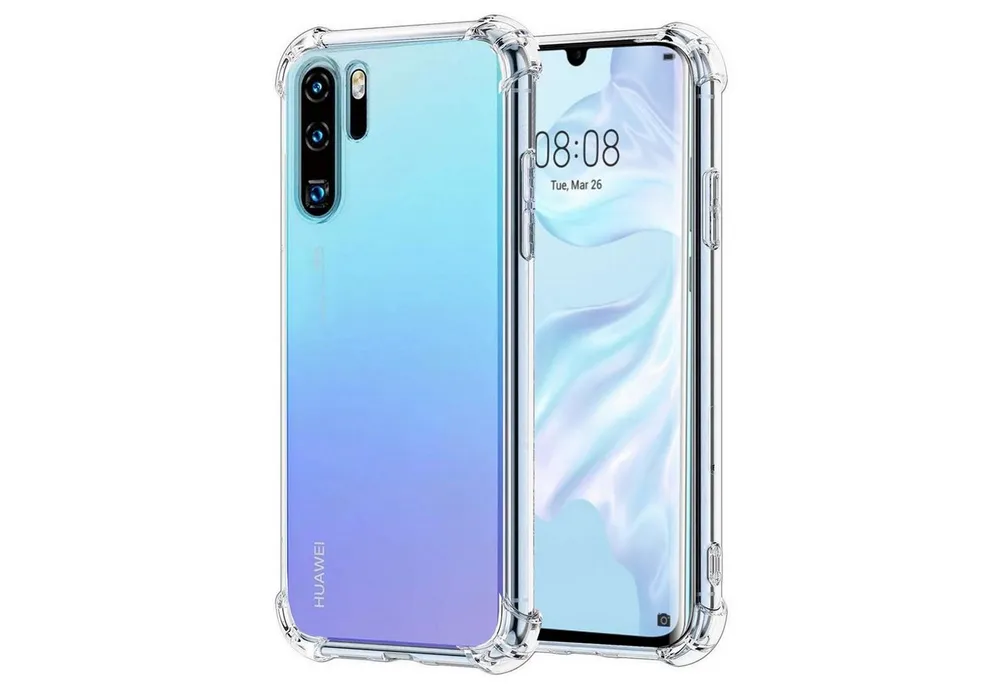 CoolGadget Handyhülle Anti Shock Rugged Case für Huawei P30 Pro 6,5 Zoll, Slim Cover mit Kantenschutz Schutzhülle für P30 Pro Hülle Transparent