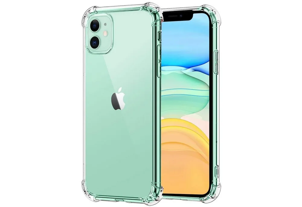 CoolGadget Handyhülle Anti Shock Rugged Case für Apple iPhone 11 6,1 Zoll, Slim Cover Kantenschutz Schutzhülle für iPhone 11 Hülle Transparent